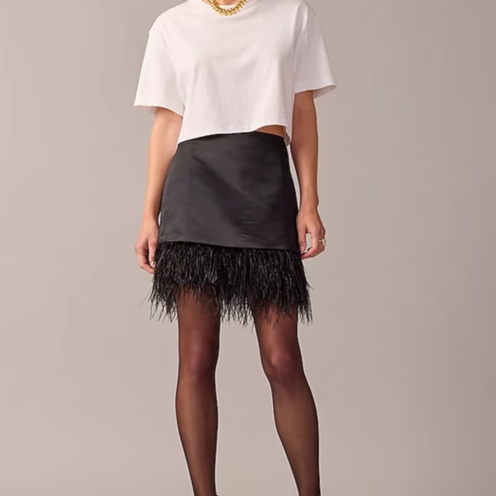 JCREW Collection feather-hem mini skirt